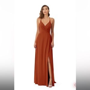 Azazie “Davis” bridesmaids dress in paprika